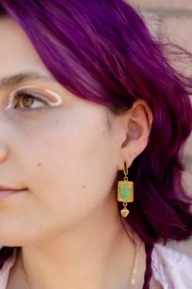 Sigfus Designs Tucson Cactus Charm Earrings