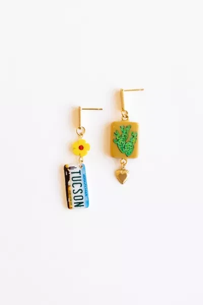 Sigfus Designs Tucson Cactus Charm Earrings