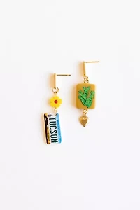 Sigfus Designs Tucson Cactus Charm Earrings