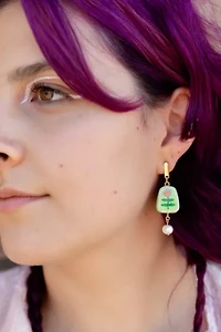 Sigfus Designs Folk Art Mismatched Charm Earrings