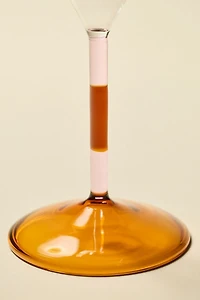 Striped Stem Martini Glass