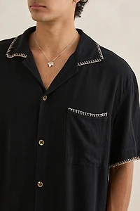 Rhythm Whip Stitch Trim Relaxed Fit Shirt