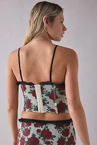 Wild Lovers Liora Rose Lace Trim Corset Top
