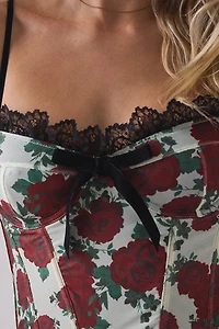 Wild Lovers Liora Rose Lace Trim Corset Top