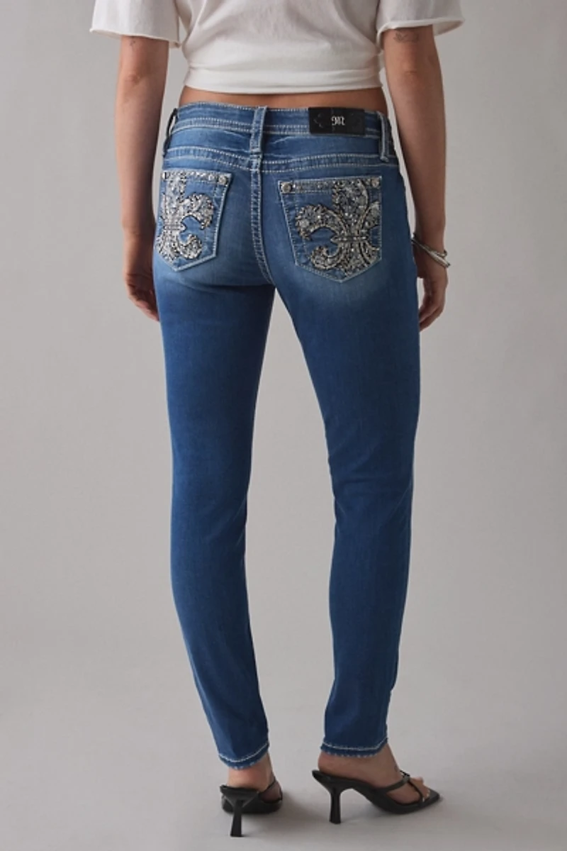 Miss Me Embellished Low-Rise Skinny Jean