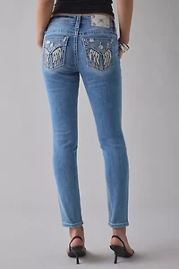 Miss Me Embellished Low-Rise Skinny Jean