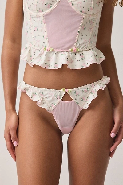 Wild Lovers Scarlett Ruffle Floral Thong