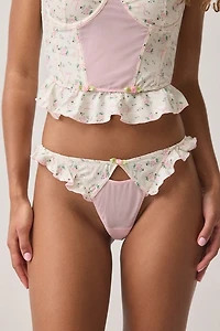 Wild Lovers Scarlett Ruffle Floral Thong