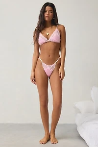 Wild Lovers Amara Satin Lace Trim Thong