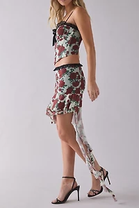 Wild Lovers Liora Rose Asymmetric Hanky Hem Mini Skirt