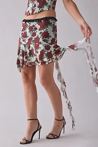 Wild Lovers Liora Rose Asymmetric Hanky Hem Mini Skirt