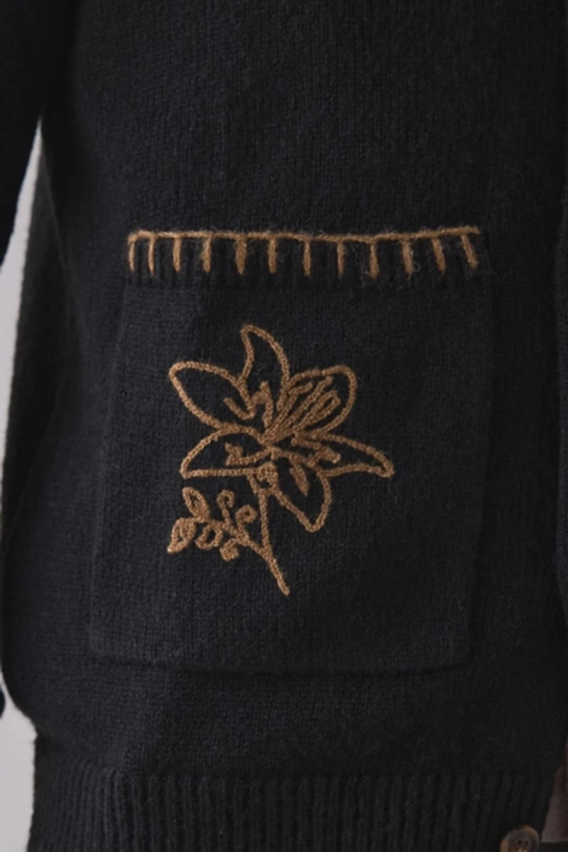 Rhythm Whip Stitch Button-Down Cardigan