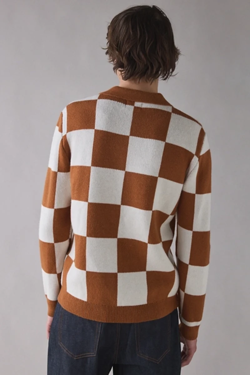 Rhythm Rhumba Check Polo Collar Sweater