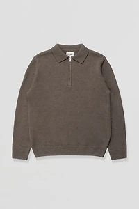Rhythm Quarter Zip Knit Polo Sweater