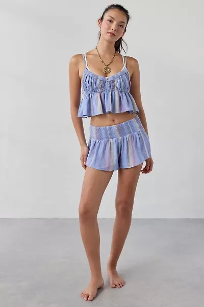 Out From Under Golden Hour Tie-Strap Cropped Babydoll Cami