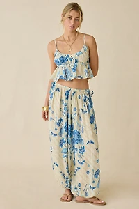 Out From Under Golden Hour Tie-Strap Cropped Babydoll Cami
