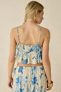 Out From Under Golden Hour Tie-Strap Cropped Babydoll Cami