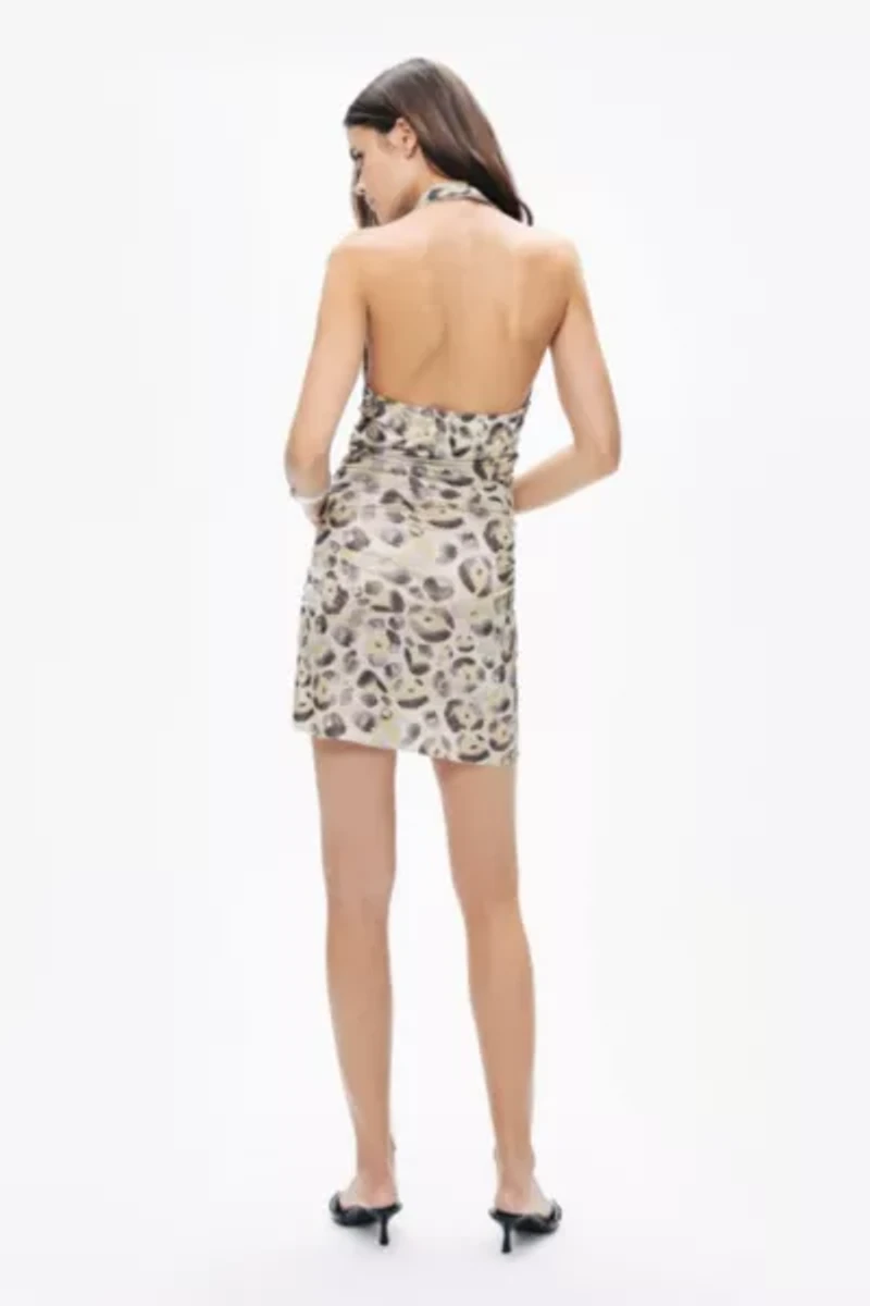 Nocturne Printed Mini Halter Dress