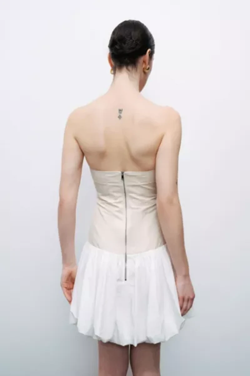 Nocturne Strapless Bubble Skirt Mini Dress