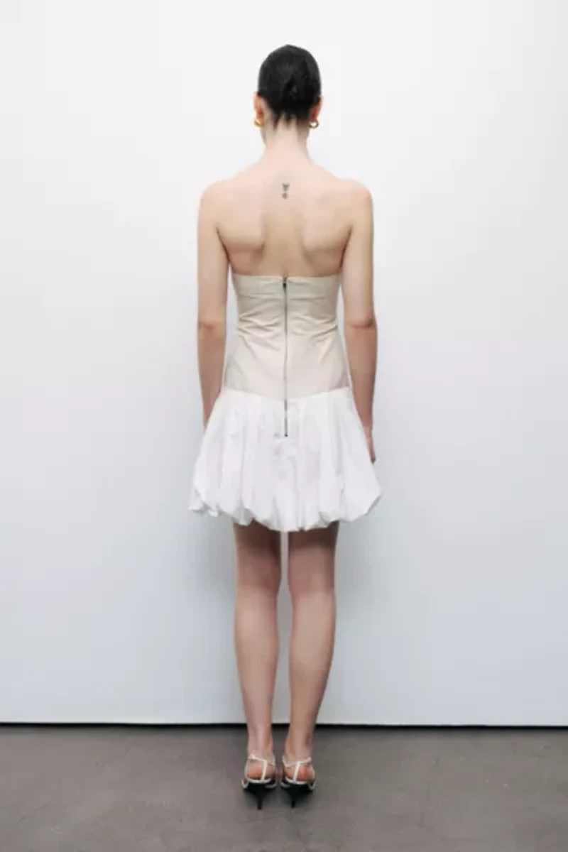 Nocturne Strapless Bubble Skirt Mini Dress