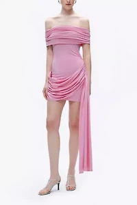 Nocturne Off The Shoulder Draped Mini Dress