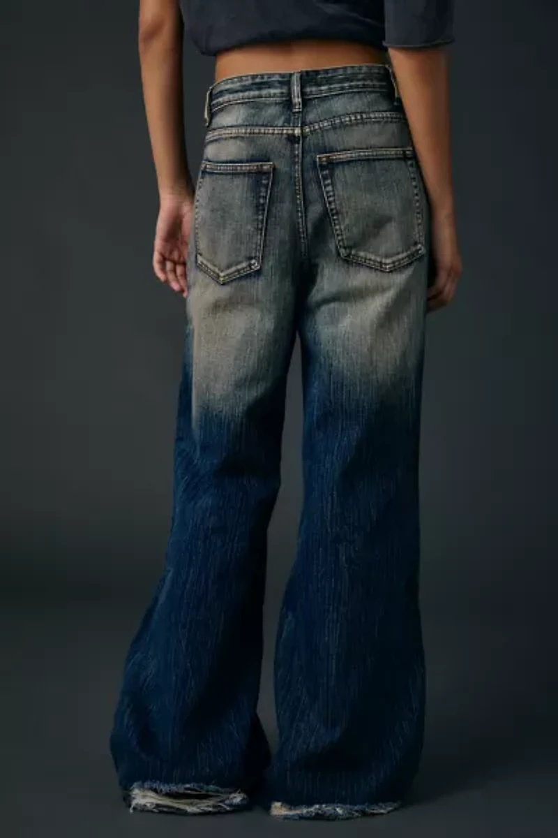 Jaded London Vortex Low-Rise Baggy Flare Jean