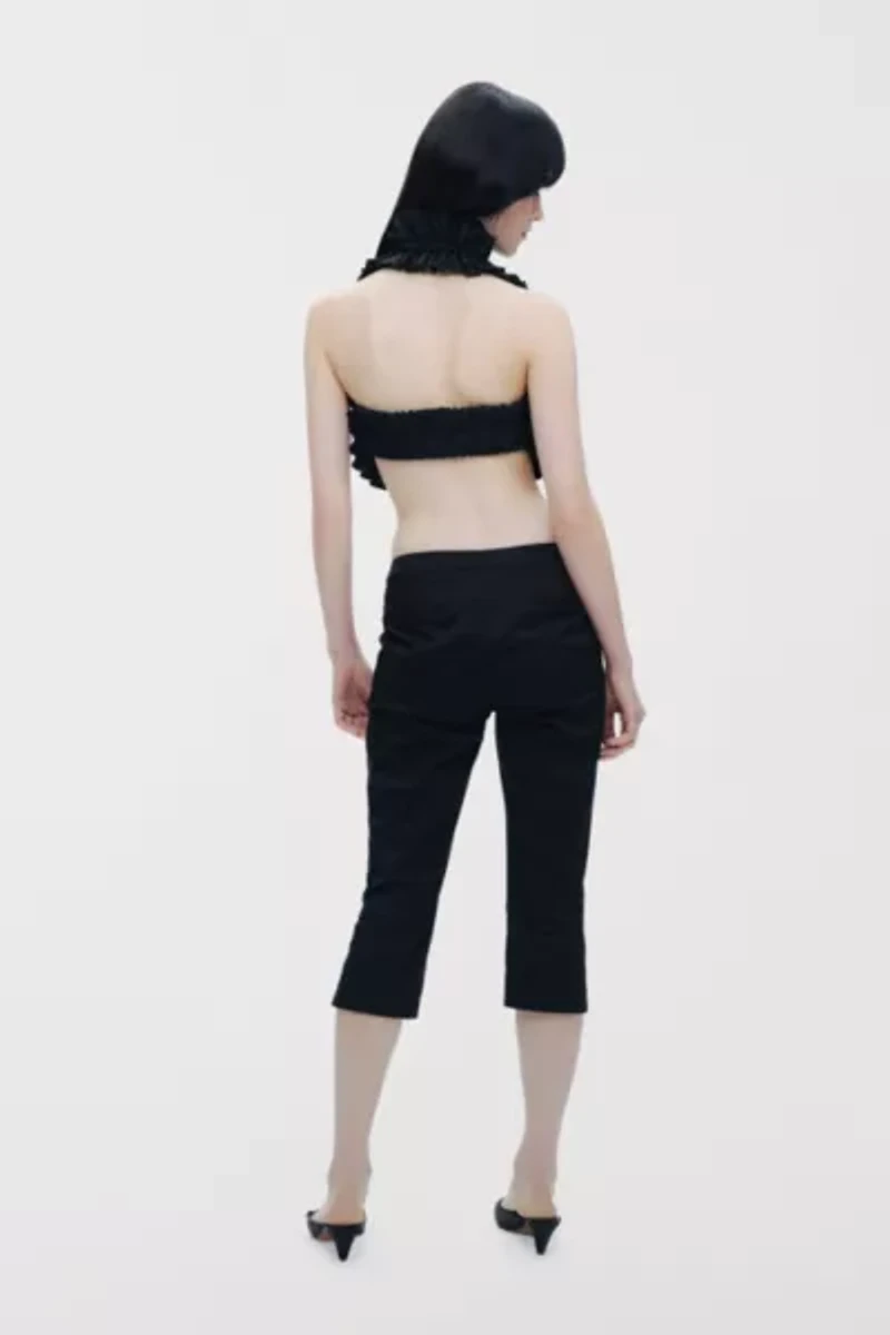 Nocturne Ruffle Halter Crop Top