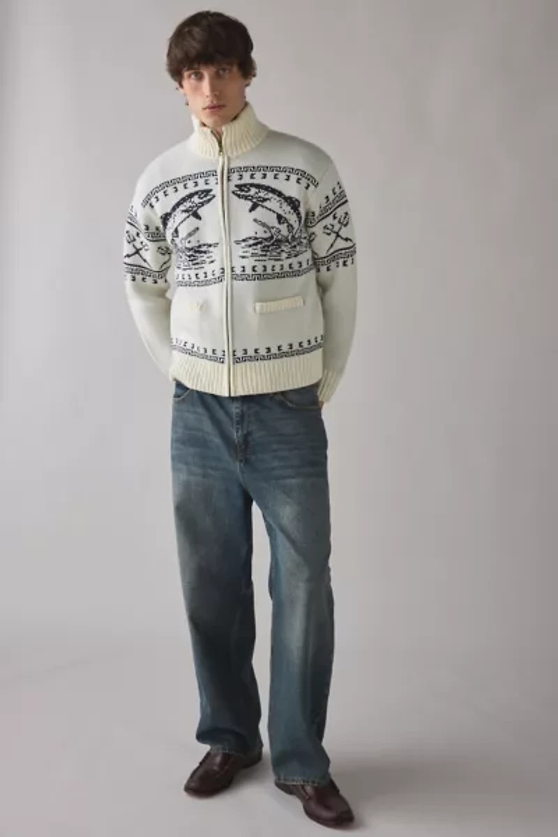 Dark Seas Old Timer Zip-Up Sweater