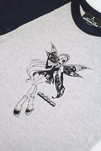 Mindblown Fairy Raglan Baby Tee