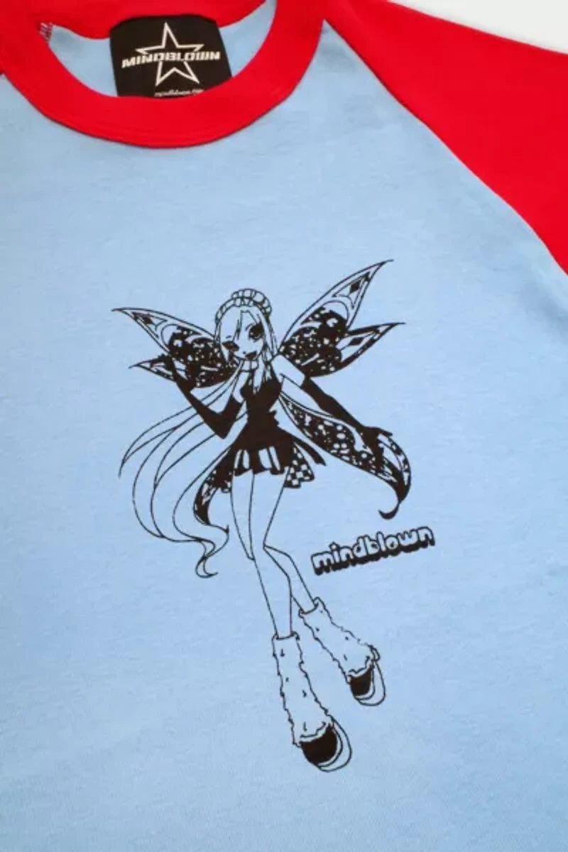 Mindblown Fairy Raglan Baby Tee