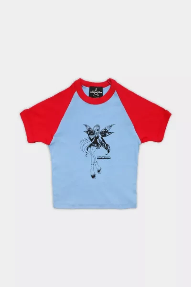 Mindblown Fairy Raglan Baby Tee
