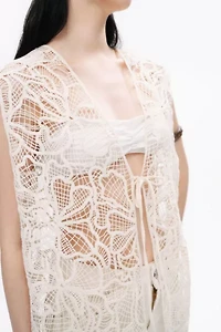 Nocturne Floral Embroidered Vest
