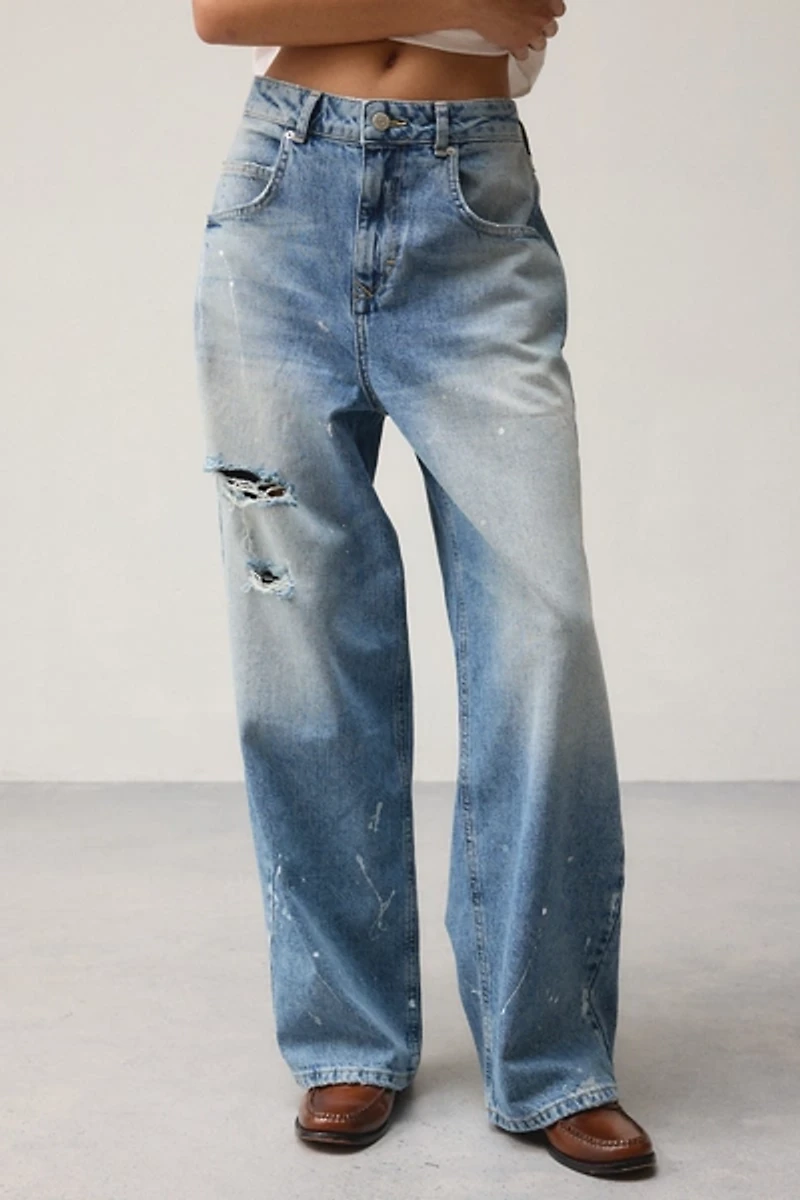 BDG Jaya Paint Splatter Baggy Boyfriend Jean