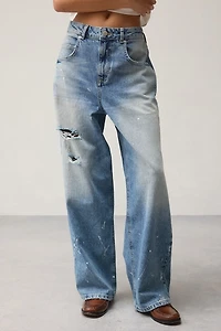 BDG Jaya Paint Splatter Baggy Boyfriend Jean