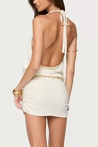Edikted Adrian Knit Halter Mini Dress