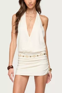 Edikted Adrian Knit Halter Mini Dress