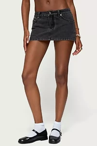 Edikted Camelia Denim Mini Skort