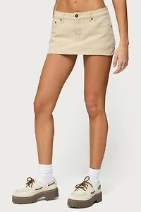 Edikted Camelia Denim Mini Skort