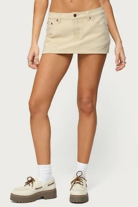 Edikted Camelia Denim Mini Skort