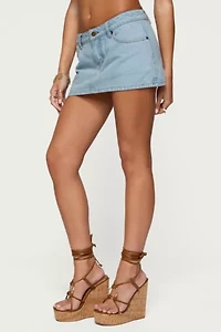 Edikted Camelia Denim Mini Skort