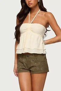 Edikted Eartha Studded Micro Shorts