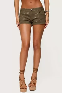 Edikted Eartha Studded Micro Shorts
