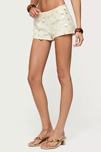Edikted Arielle Iridescent Shorts