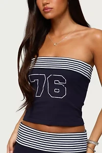Edikted 76 Stripey Fold Over Tube Top
