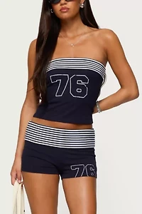 Edikted 76 Stripey Fold Over Tube Top