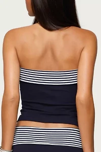Edikted 76 Stripey Fold Over Tube Top