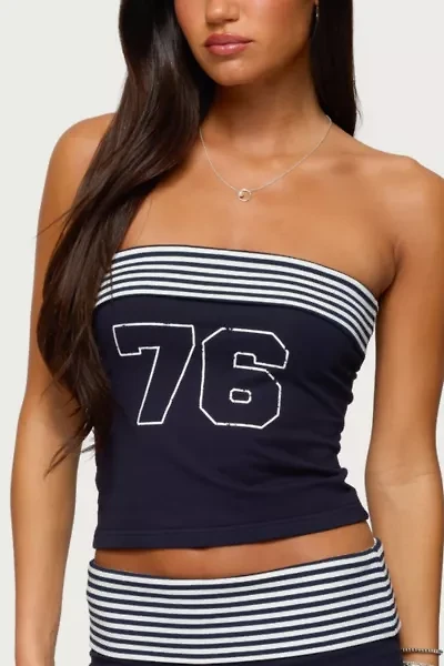 Edikted 76 Stripey Fold Over Tube Top