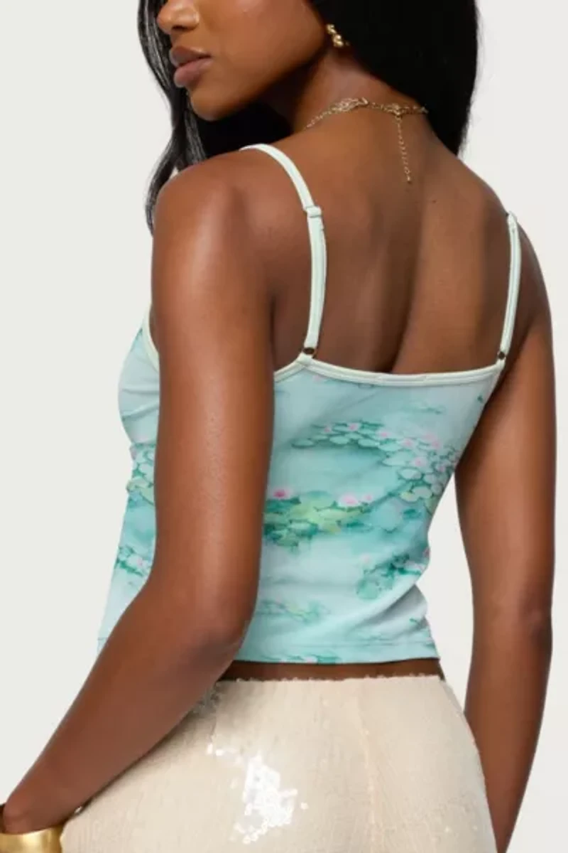 Edikted Everlyn Water Lily Tank Top