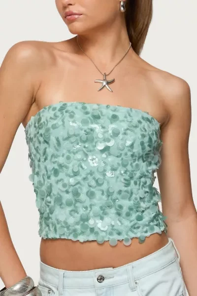 Edikted Brynn Sequin Strapless Top