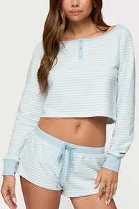 Edikted Margret Striped Long Sleeve Top
